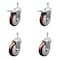 Service Caster 5 Inch SS Maroon Poly 10mm Threaded Stem Caster Total Lock Brake SCC, 2PK SCC-SSTSTTL20S514-PPUB-MRN-M1015-2S2 - alternate 3